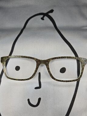 Geometric Pattern Gold And Black Magnetic Glasses Top